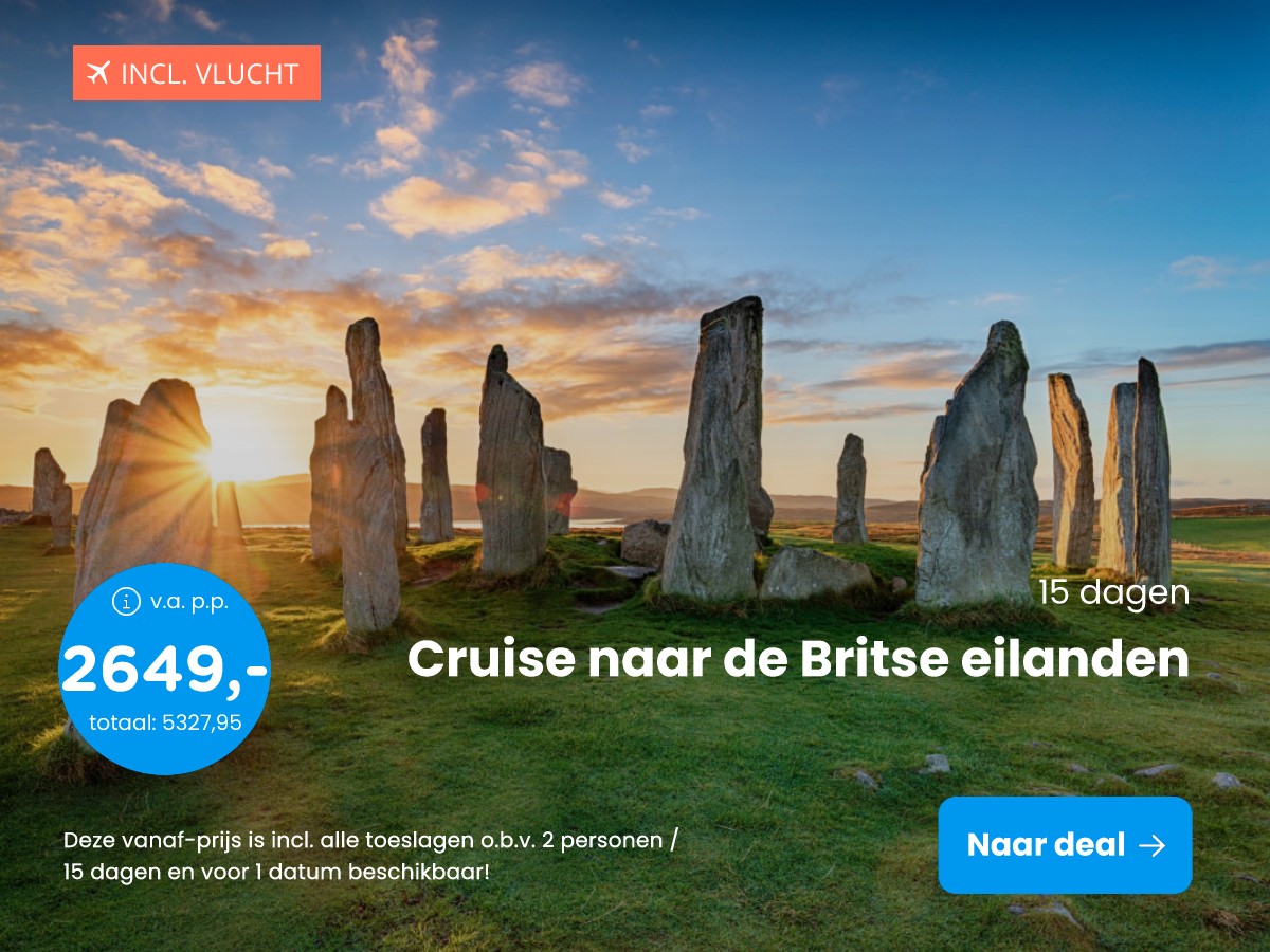 ???? BLACK FRIDAY DEAL! ⚡15-daagse cruise naar ruig Schotland, glooiend Ierland en majestueus Groot-Brittannië o.b.v. volpension of all-inclusive