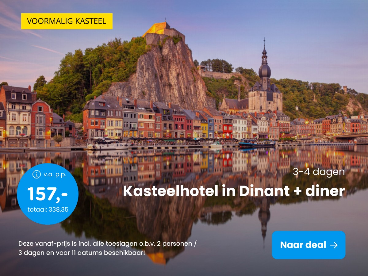 Verblijf in kasteelhotel in Dinant incl. ontbijt en diner