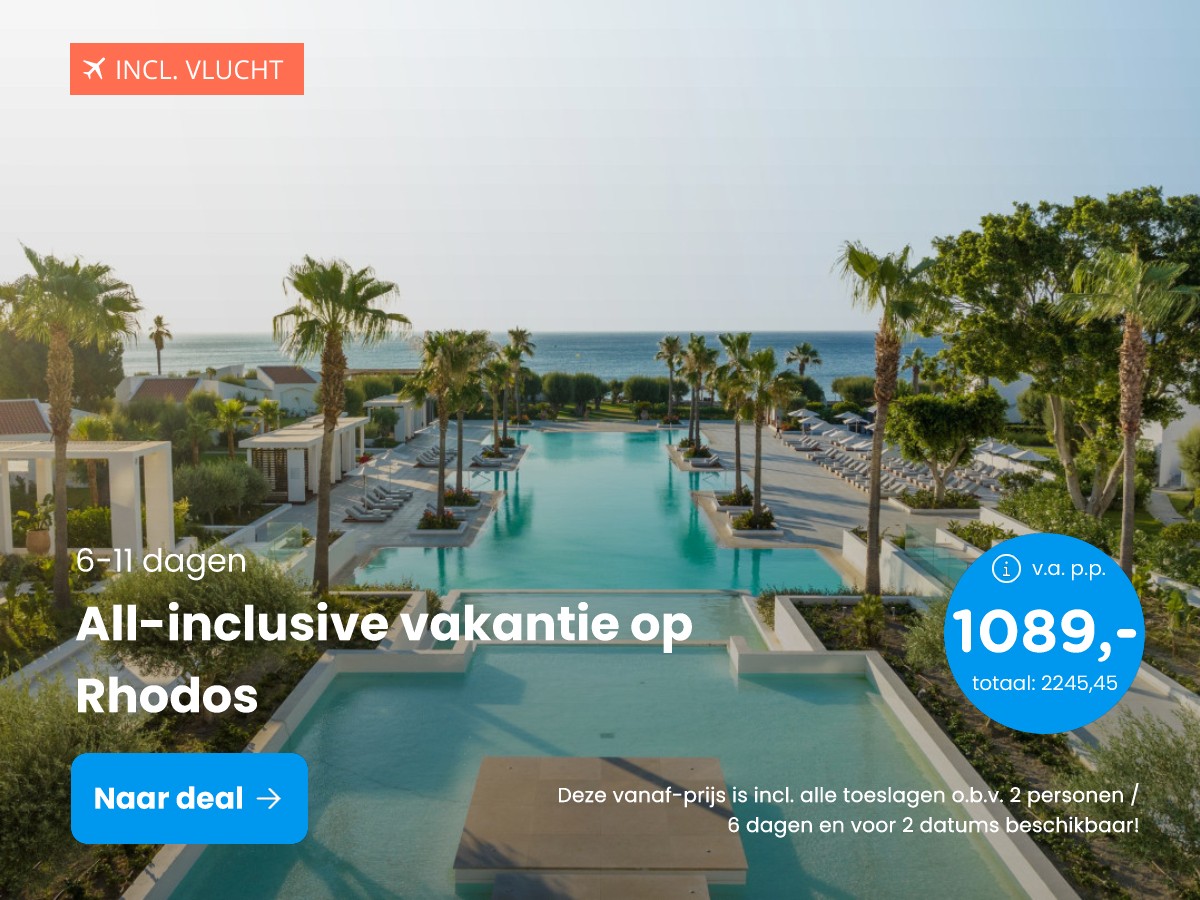 Ultra all-inclusive genieten op Rhodos in een 4*-hotel incl. vlucht