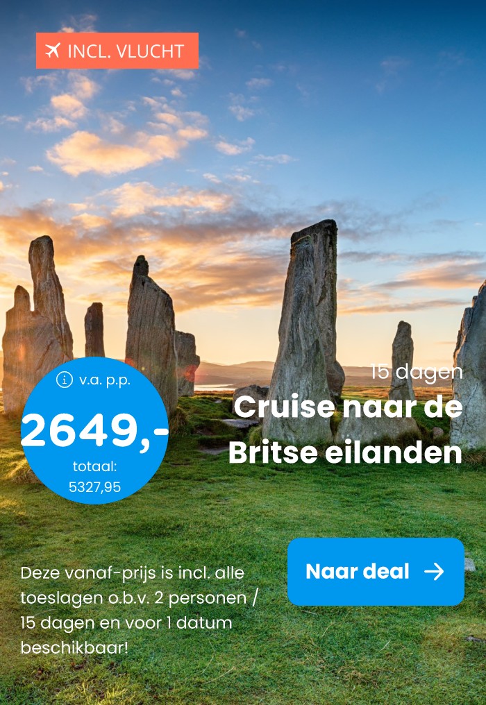 ???? BLACK FRIDAY DEAL! ⚡15-daagse cruise naar ruig Schotland, glooiend Ierland en majestueus Groot-Brittannië o.b.v. volpension of all-inclusive