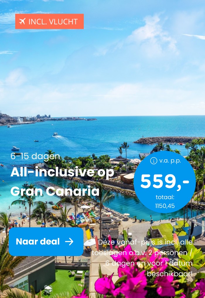 All-inclusive winterzon vakantie op Gran Canaria incl. vlucht en transfer