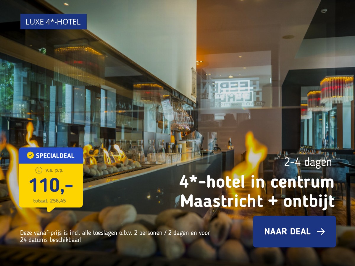 Verblijf in een 4*-hotel in het historisch centrum van Maastricht incl. ontbijt