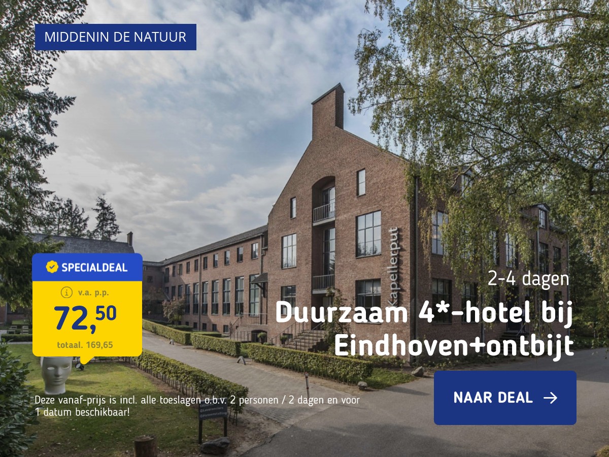 4*-hotel middenin de natuur bij Heeze incl. ontbijt