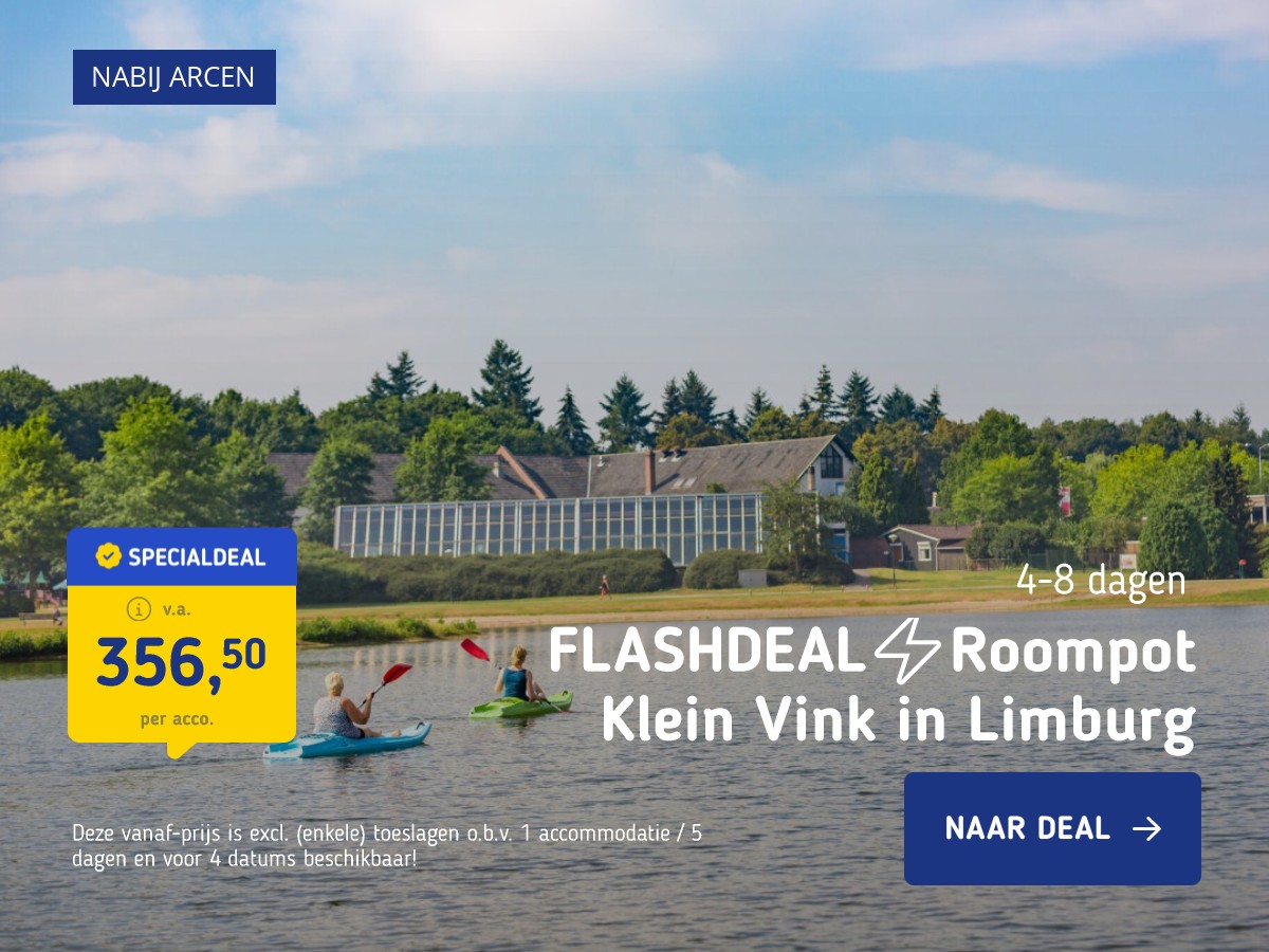 FLASHDEAL! ⚡️ Verblijf in een 6-persoons bungalow op Roompot Vakantiepark in Noord-Limburg