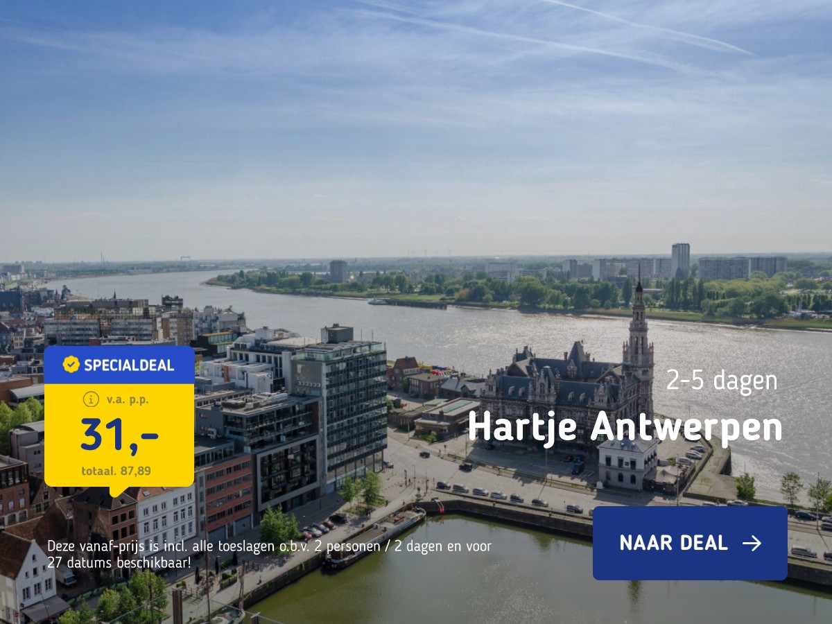 Overnachten in een hotel in hartje hartje Antwerpen