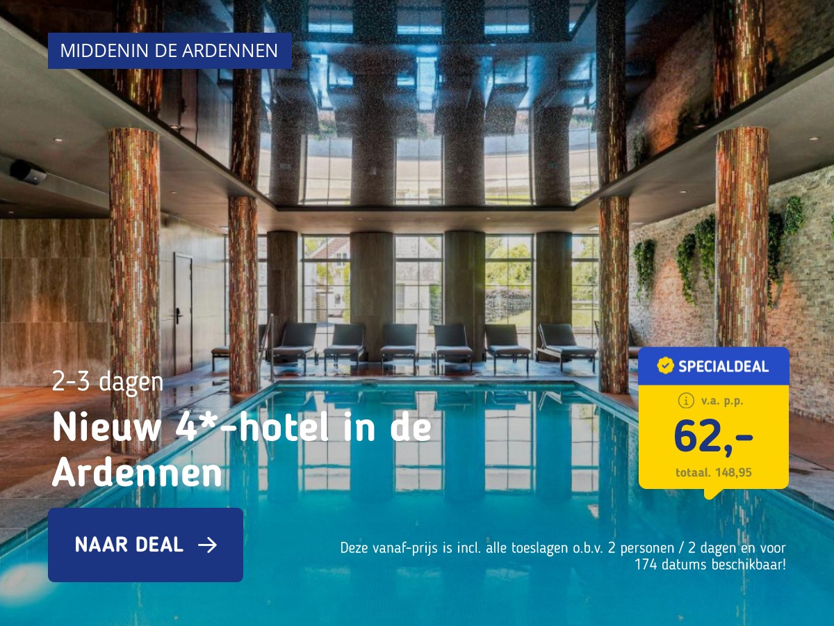 Modern 4*-hotel in de Ardennen incl. ontbijt