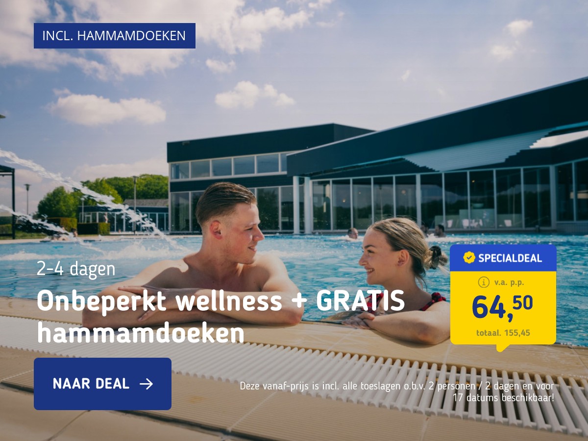 Wellness in Thermaalbad Arcen incl. ontbijt en Hammamdoeken