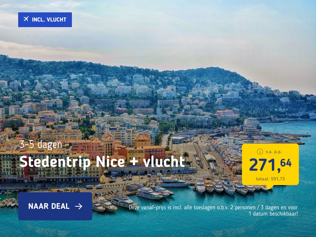 4*-Stedentrip Nice incl. vlucht