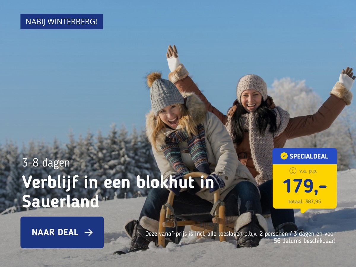 Verblijf in een blokhut in het prachtige Sauerland nabij Winterberg incl. ontbijt