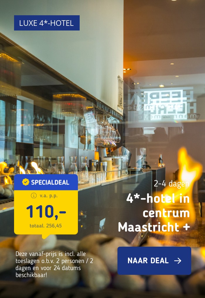 Verblijf in een 4*-hotel in het historisch centrum van Maastricht incl. ontbijt