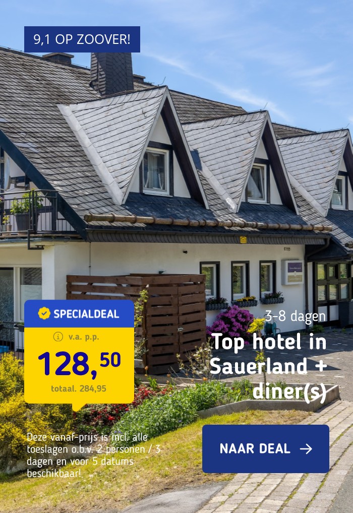 Top hotel in Sauerland incl. ontbijt en 3-gangendiner(s)