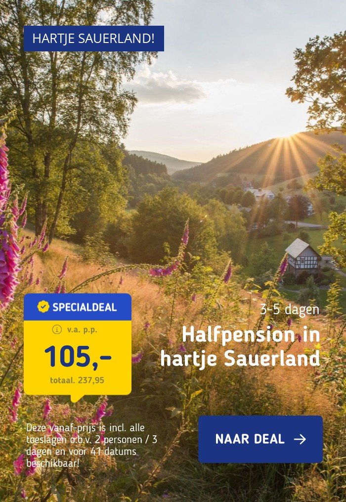 Top beoordeeld hotel in hartje Sauerland o.b.v. halfpension