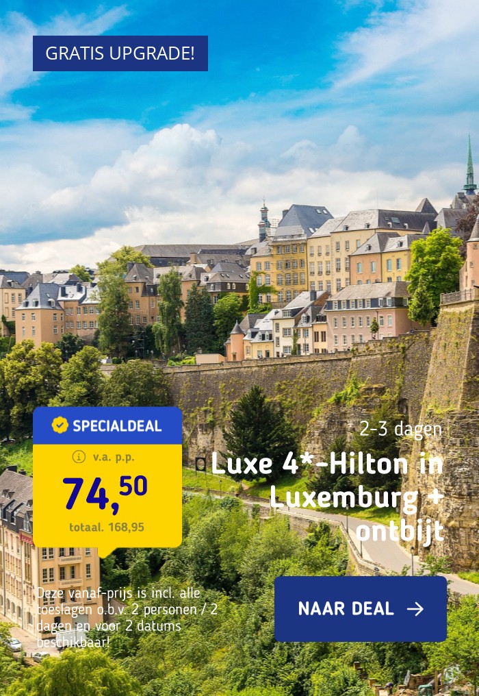 Luxe 4*-Hilton hotel in Luxemburg incl. ontbijt en upgrade