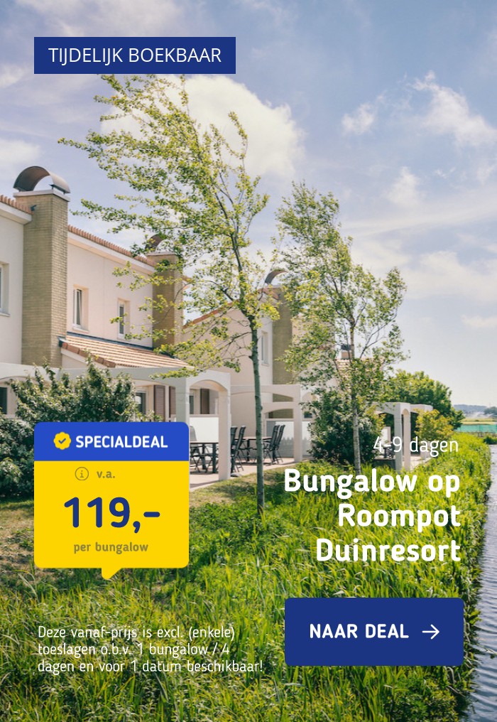 FLASHDEAL! ⚡ Uitwaaien op Roompot Duinresort Dunimar