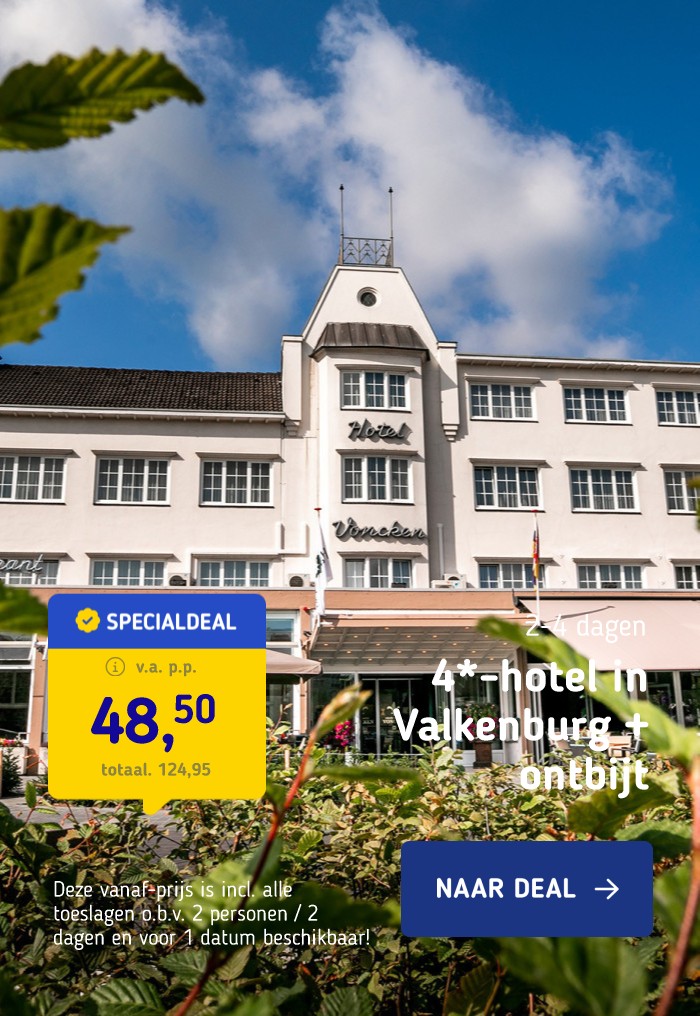 4*-hotel in hartje Valkenburg incl. ontbijt