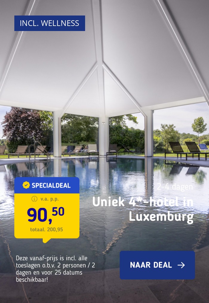 Uniek 4*-hotel in Luxemburg incl. ontbijt en wellness