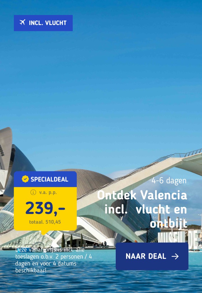 Ontdek Valencia en verblijf in een 4*-hotel incl. vlucht en ontbijt