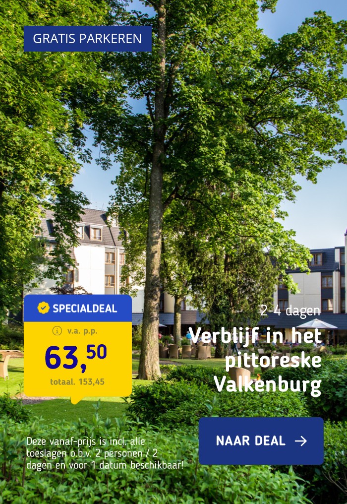 Verblijf in het pittoreske Valkenburg aan de Geul incl. uitgebreid ontbijtbuffet en gratis parkeren