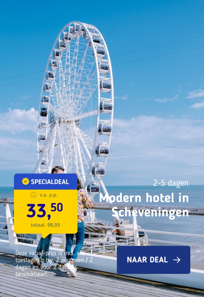 STUNT-DEAL! ⚡ Uitwaaien op het strand van Scheveningen in een modern hotel