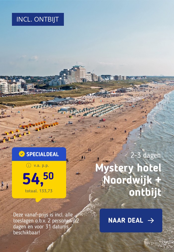 Mystery 4*-hotel in de omgeving van Noordwijk incl. ontbijt