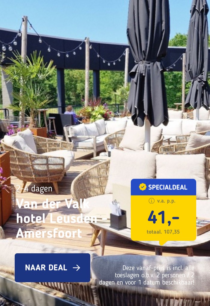 Verblijf in 4*-Van der Valk hotel Leusden - Amersfoort