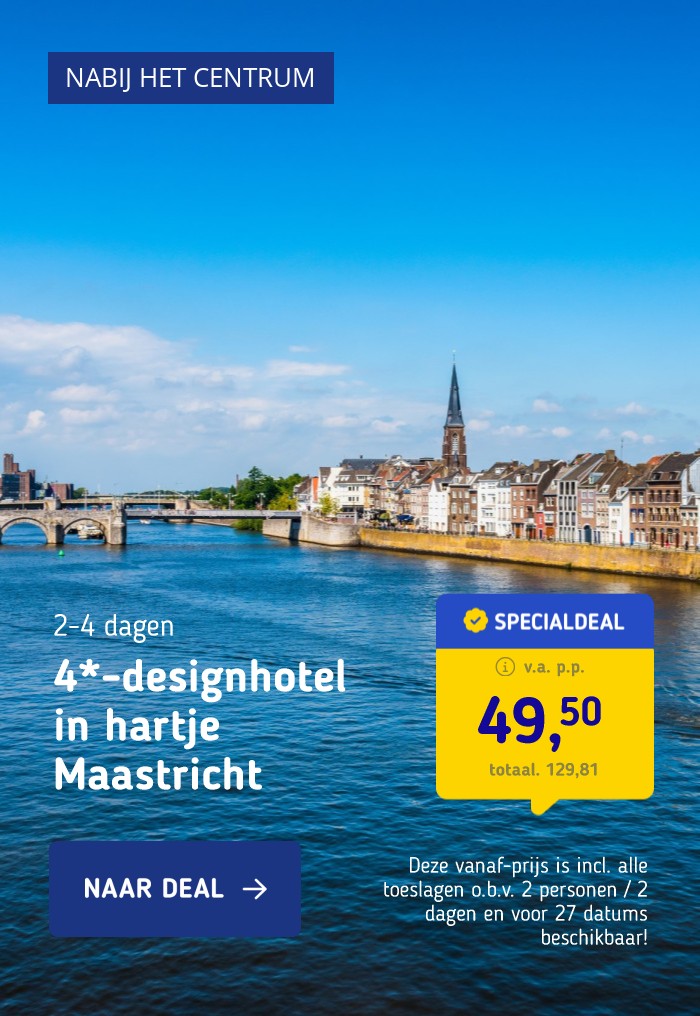 FLASHDEAL! ⚡ 4*-designhotel in Maastricht incl. ontbijt