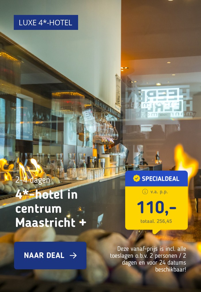 Verblijf in een 4*-hotel in het historisch centrum van Maastricht incl. ontbijt