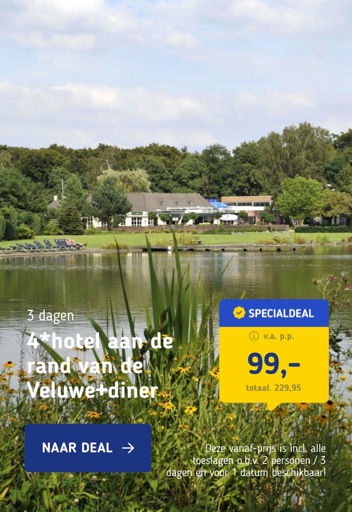 4*-hotel aan de rand van de Veluwe incl. diner