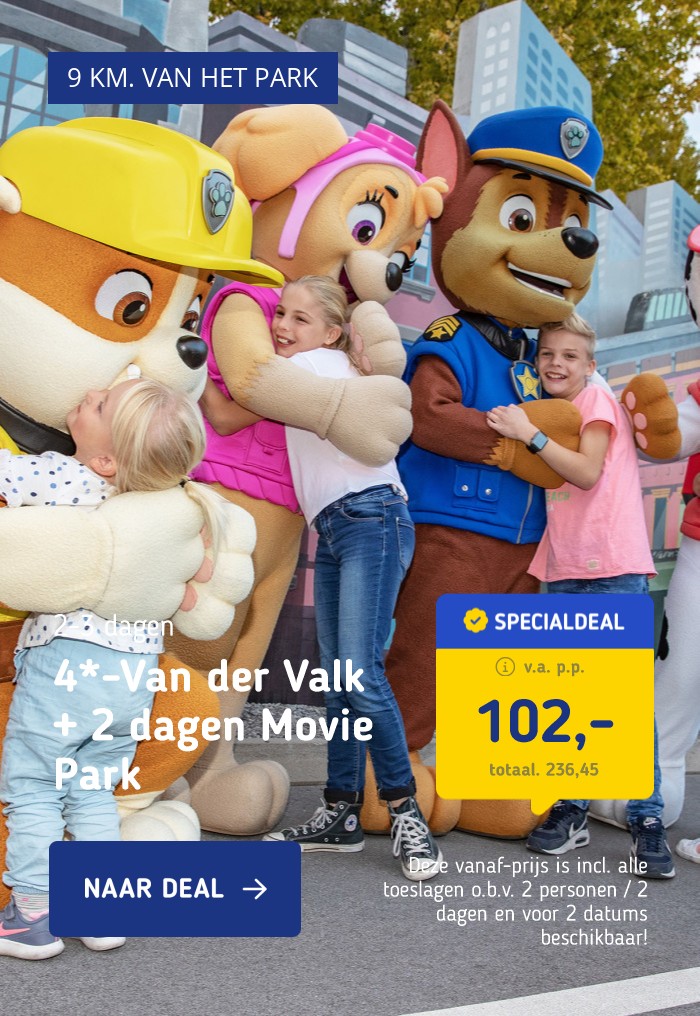 EXTRA IN PRIJS VERLAAGD! ⚡️ 2 dagen Movie Park Germany incl. 4*-Van der Valk hotel op slechts 9 km.