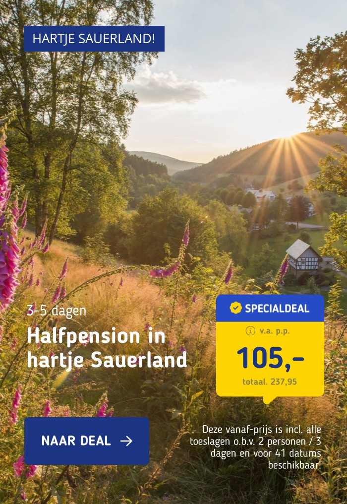 Top beoordeeld hotel in hartje Sauerland o.b.v. halfpension