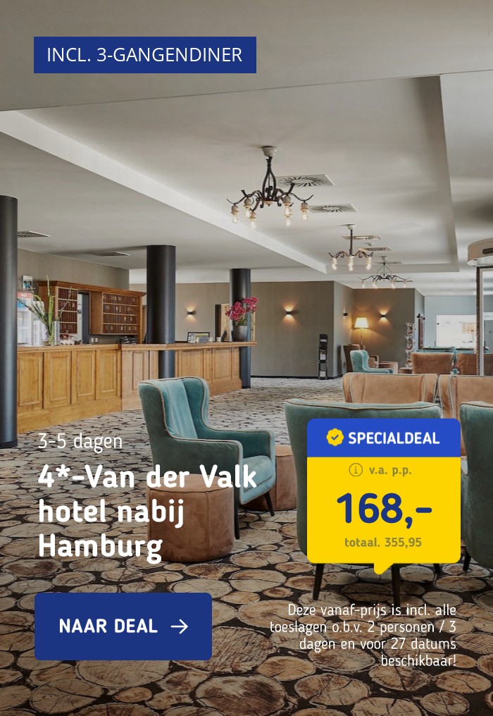 4*-Van der Valk hotel nabij Hamburg incl. ontbijt en diner