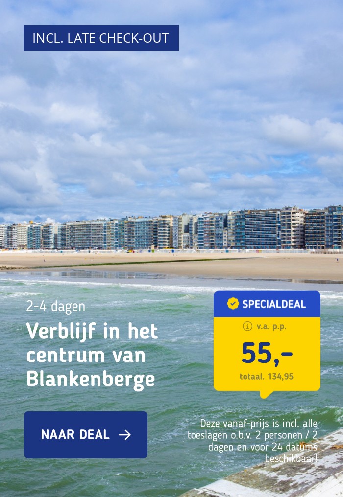 Verblijf in het centrum van Blankenberge aan de Belgische kust