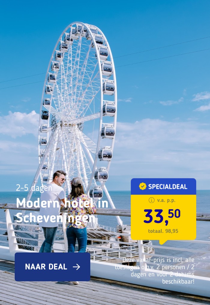 STUNT-DEAL! ⚡ Uitwaaien op het strand van Scheveningen in een modern hotel