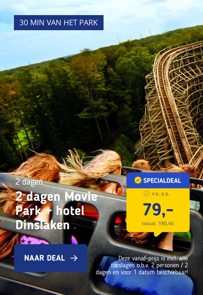 2 dagen Movie Park Germany incl. hotel in Dinslaken en ontbijt