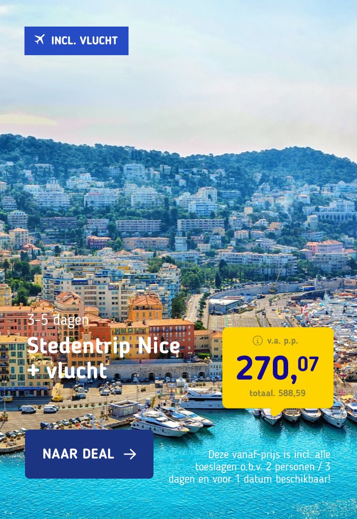 4*-Stedentrip Nice incl. vlucht